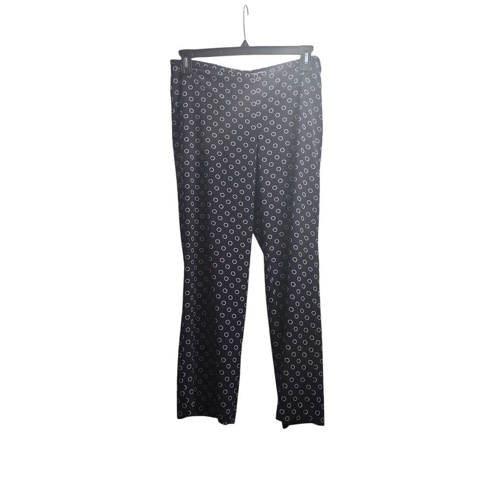 Talbots Petites Pants Career Casual Life Savers Print Black White 8P